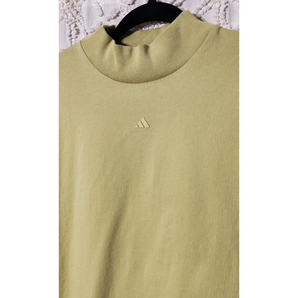 Adidas Basketball Mens Mock Neck Sweater Size‎ Small Gold Oversized Sports NBA - Picture 3 of 12